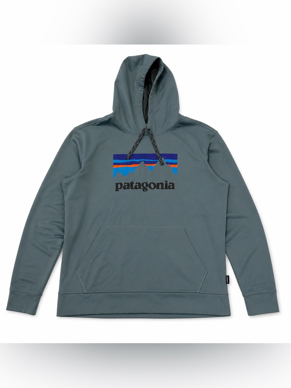 Patagonia Men’s Large Capilene Pullover Hoodie Gray Logo Outdoor